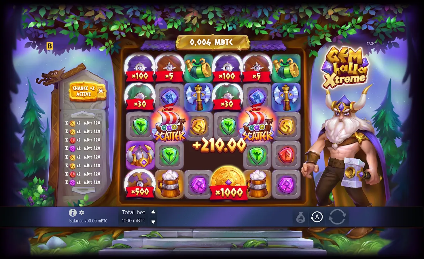 Gemhalla Xtreme game display, view 1