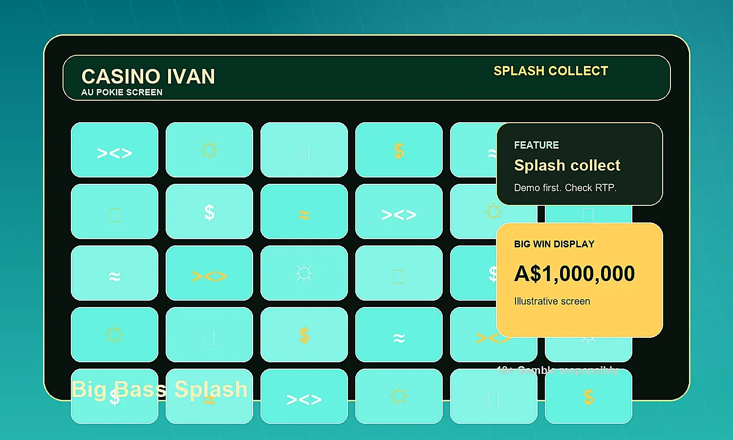 Generated Casino Ivan screen inspired by Big Bass Splash mechanics