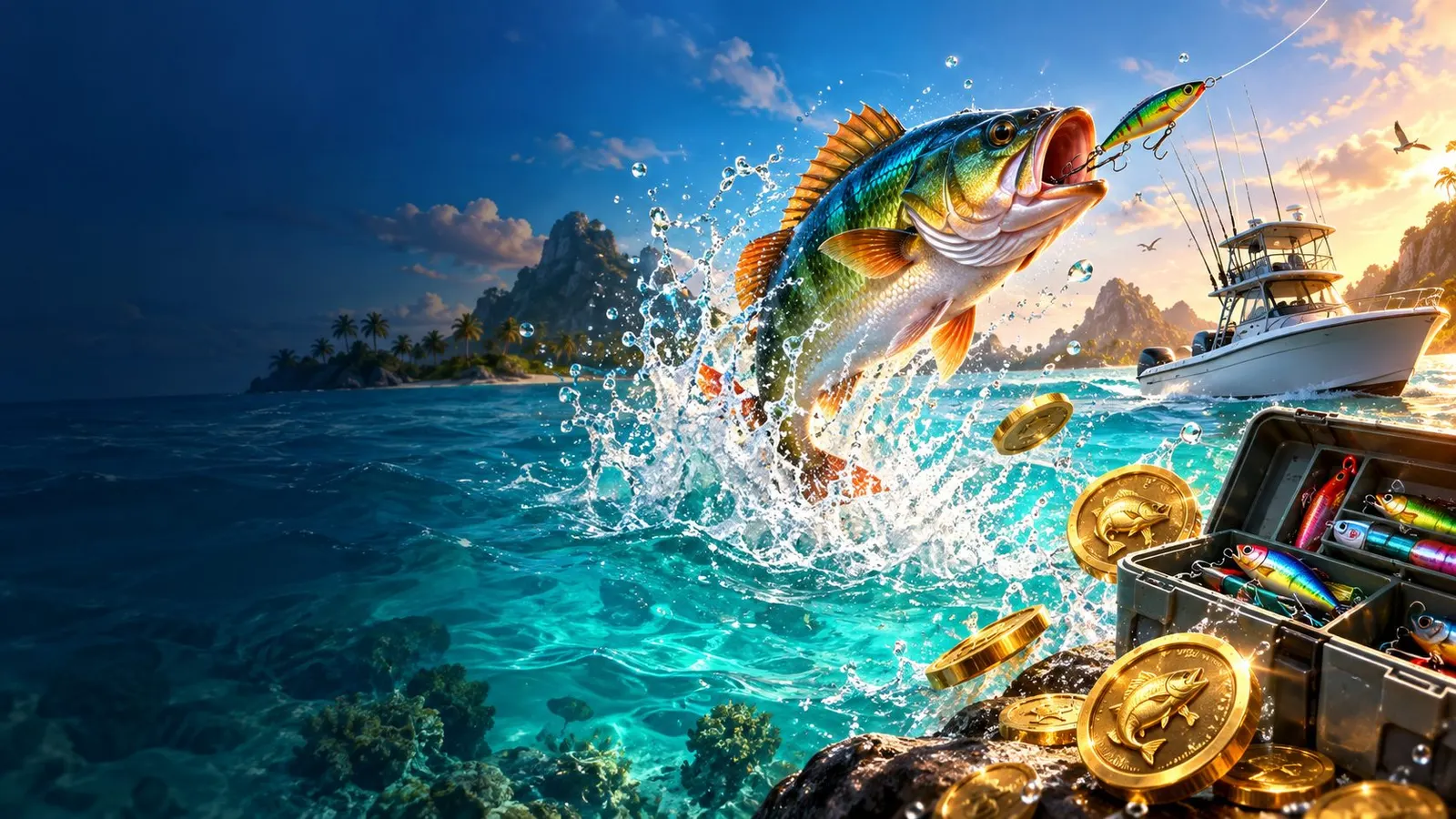 Original editorial artwork for Big Bass Splash